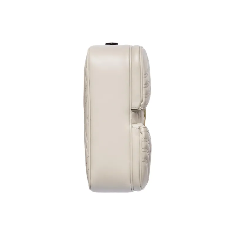GUCCI GG Marmont Leather Crossbody Bag Shoulder Bag Women's Ivory White-4