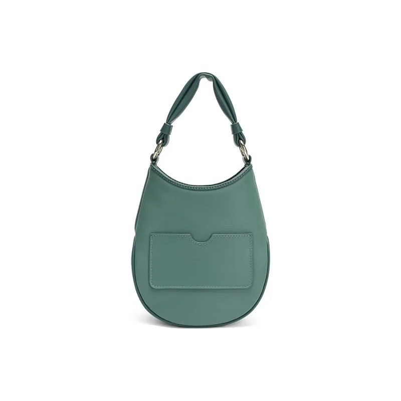 Ancient Yi Xi Cow Leather Cheongsam Shoulder Bag Handbag Trumpets Women's Pine Green-2