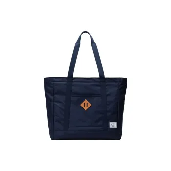 Herschel Twill Tote Bag Shopping Bag Shoulder Bag Handbag Large Size Unisex Dark Marine Blue