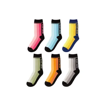 BEAR UNION Mid-Calf Socks Unisex 6 Pack