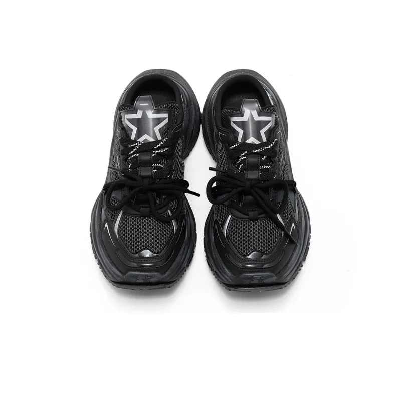 STARTER Chunky Open Heel Slippers Low Top Chunky Sneakers Women's Black-4