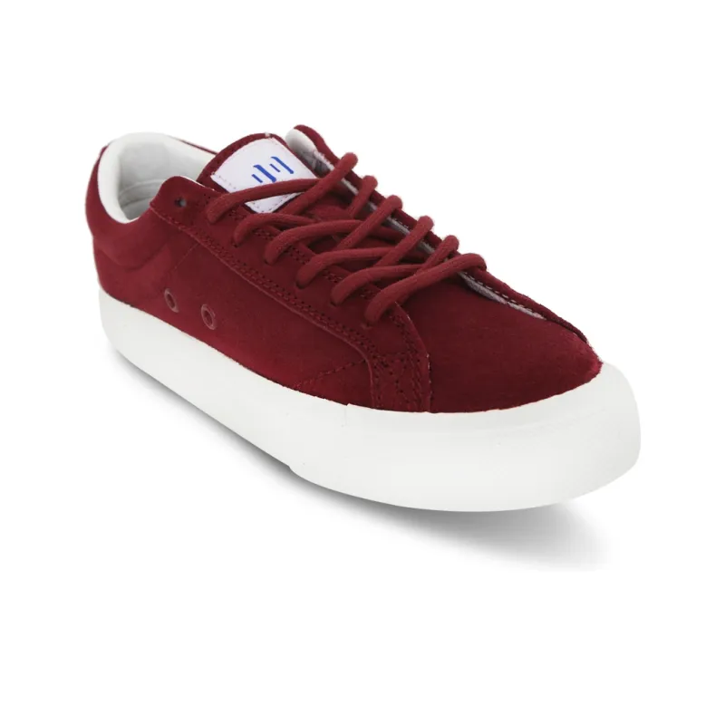 Ollieskate Slip Resistant Cushioning Low Top Skateboard Shoes Unisex Burgundy-2