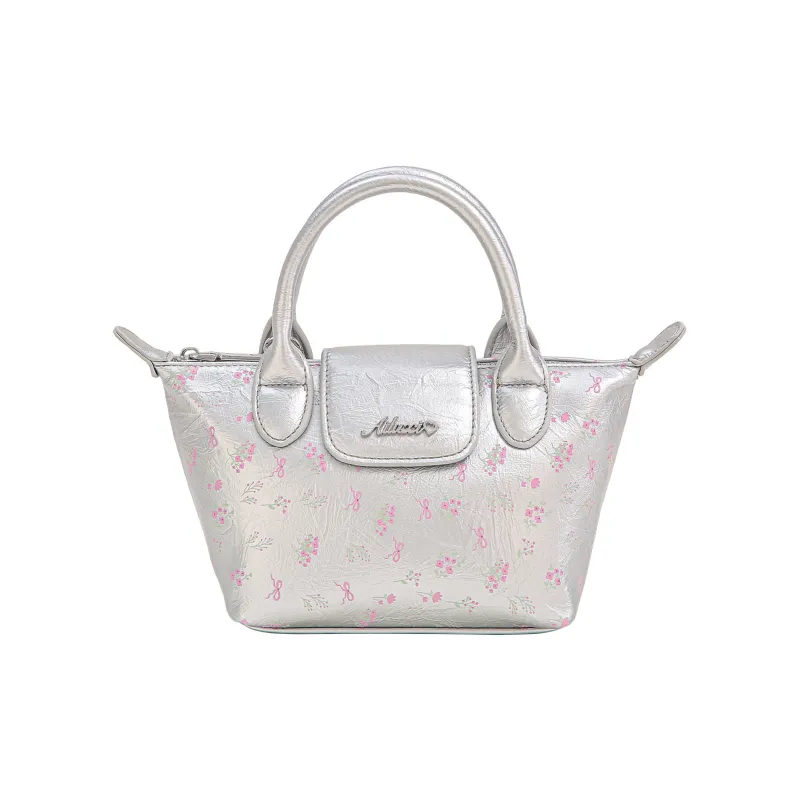 AILUXI Synthetic Leather Handbag Shoulder Bag Crossbody Bag Regular Women's Crystal Pink Silver-0