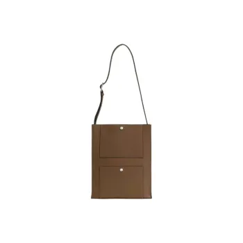 HERMES Cab H Evercolor Calfskin Tote Bag, Shopping Bag, Handbag Men's 6T Toundra Taiga Green & Brown Green