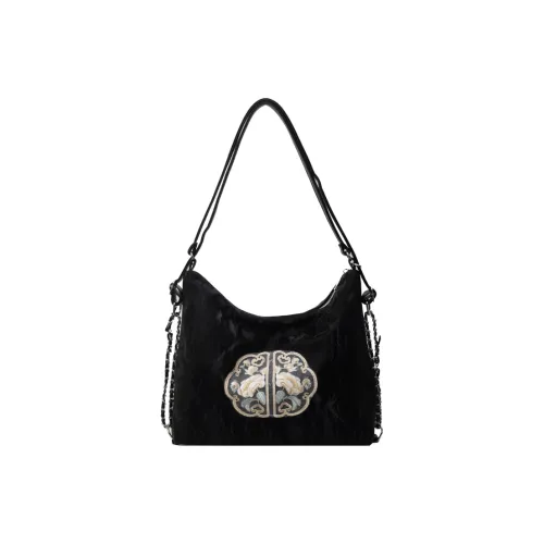 MingLu PU One Shoulder Backpack Handbag Women's Black/Ecru/Silver/Pink