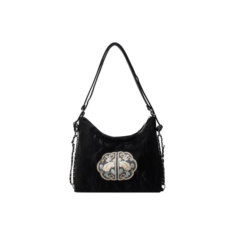 MingLu PU One Shoulder Backpack Handbag Women's Black/Ecru/Silver/Pink-0
