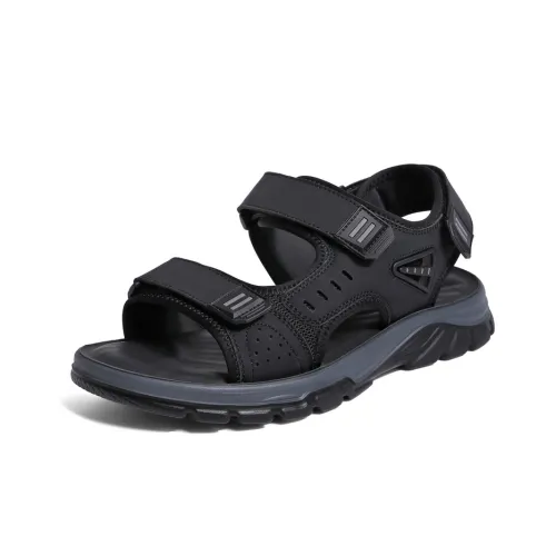 BELLE Beach Sandals Men's Black Gray