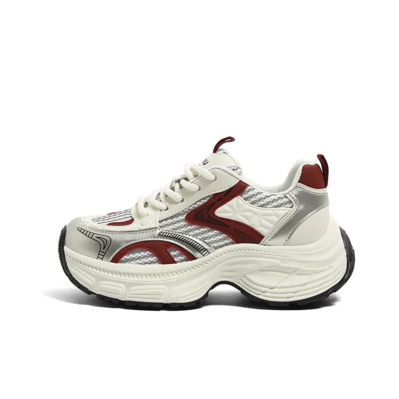HUANQIU Breathable Support Height Increasing Chunky Sneakers Women's-6