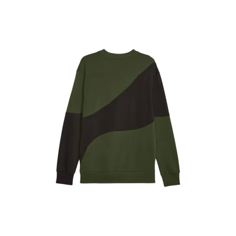 PUMA POWER Cat Crew Sweatshirt Men's Green-1