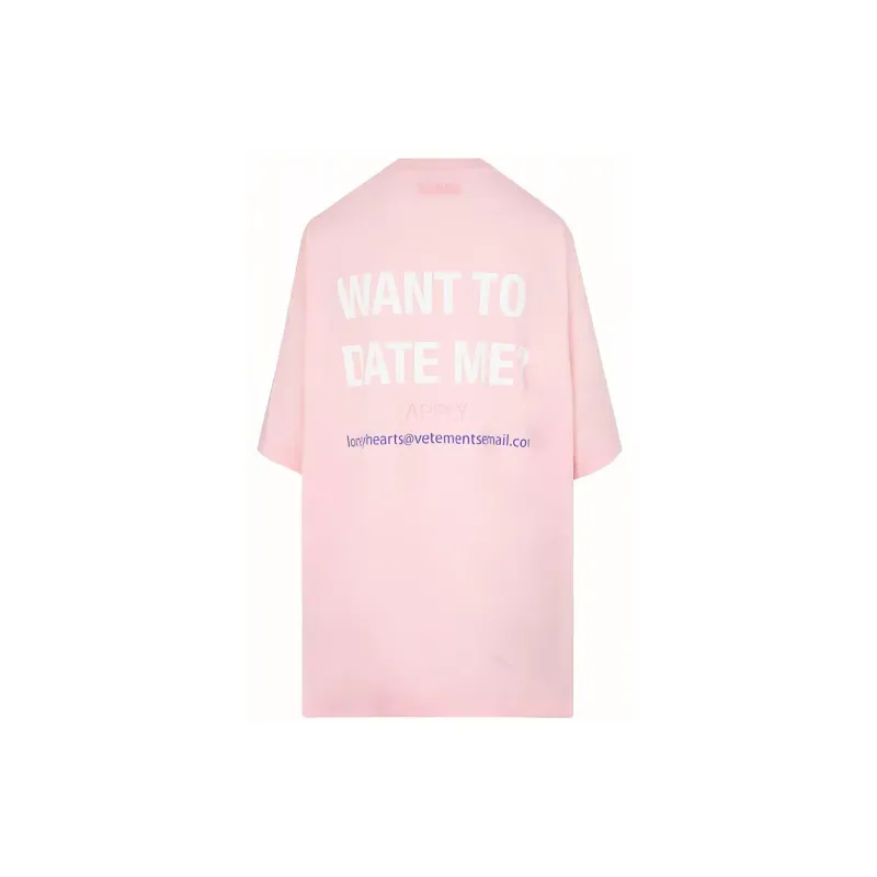 Vetements T-Shirts Unisex Pink-1