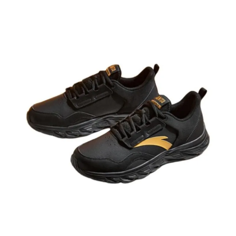 Anta Slip Resistant Low Top Running Shoes Men's Black-1