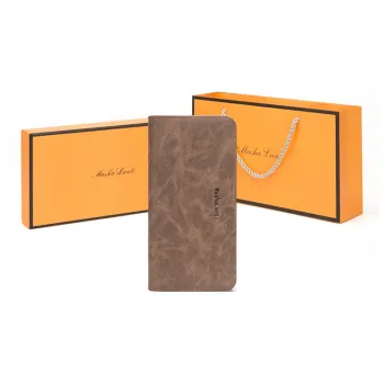 MashaLanti Microfiber Synthetic Leather Coin Purses Wallets Men's Coffee
