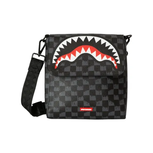SPRAYGROUND PVC Messenger Crossbody Bag Large Size Unisex Black