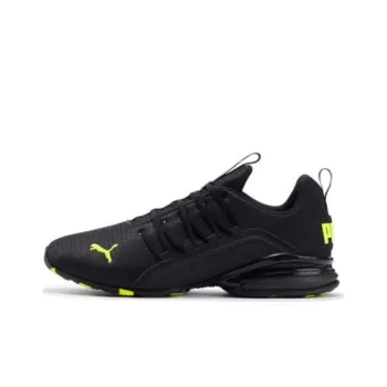 PUMA Axelion Cushioning Wear-Resistant Mid-Top Running Shoes Men's Gray Black