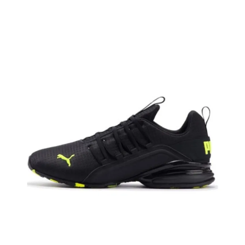PUMA Axelion Cushioning Wear-Resistant Mid-Top Running Shoes Men's Gray Black-0