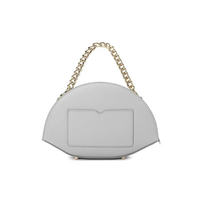 Ancient Yi Xi Cow Leather Handbag Shoulder Bag Crossbody Bag Small Size Women's Frost Snow Gray-2