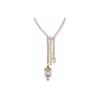 SATELLITE Gemstone Inlay Necklaces Women's Gold