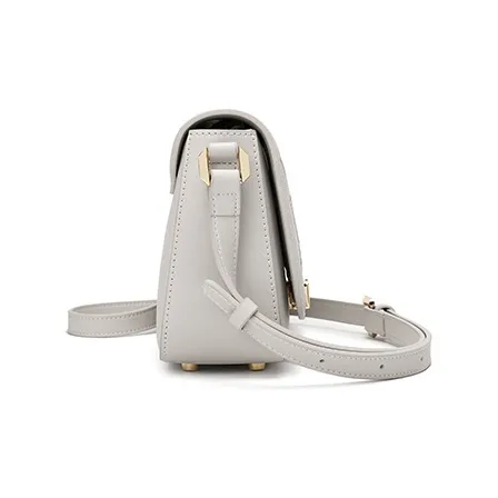 Ancient Yi Xi Cow Leather Ethnic Style Cheongsam Shoulder Bag Women's Plain White-3