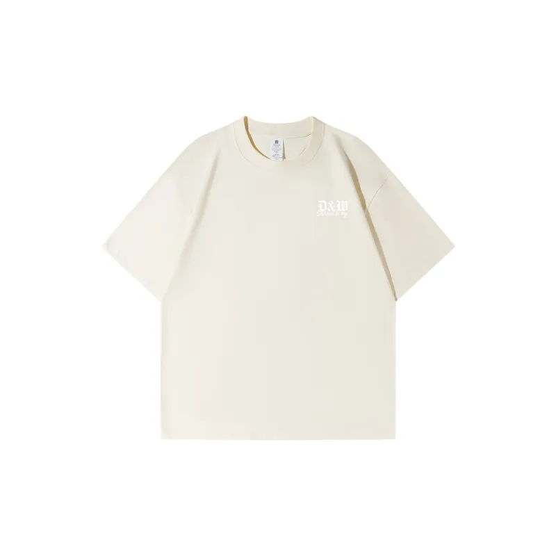D&W T Shirts Unisex Ecru-1