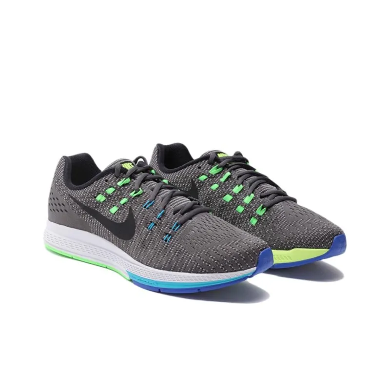 Nike Zoom Structure 19 Cushioning, Wear Resistant Low Top Running Shoes Men's Black Green-3