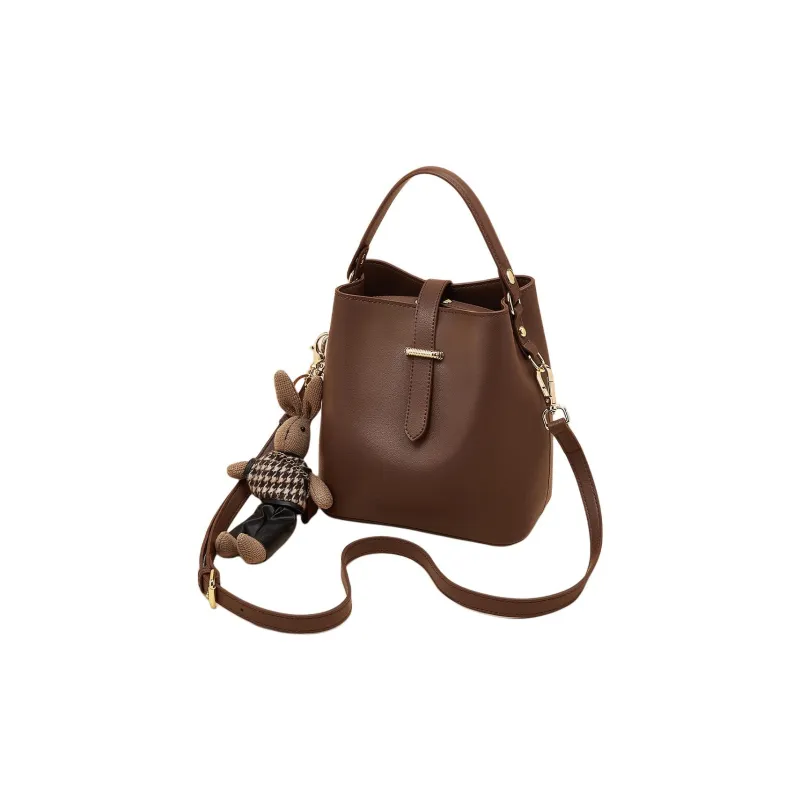 Marino Orlandi Cow Split Leather Shoulder Bag, Basket Bag, Bucket Bag, One Shoulder Handbag Women's White/Coffee-10