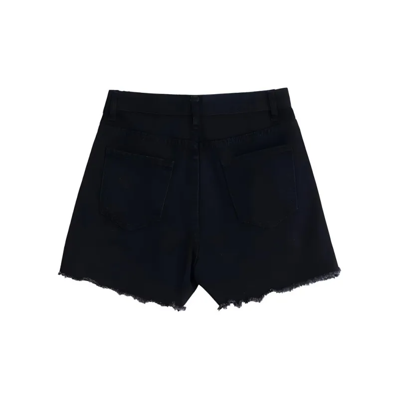 MIMOSA CHUR Denim Shorts Women's Black-1