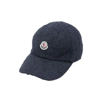 Moncler Cotton Baseball Caps Women's Navy
