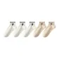 5 Pack (3 White+2 Ecru)