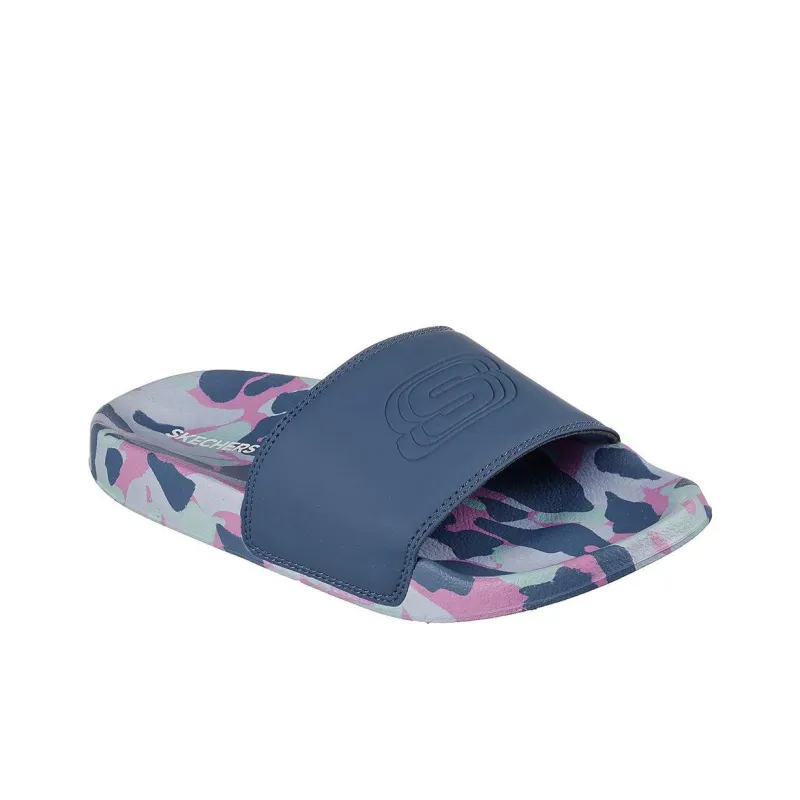 Skechers Cali Side Lines 2 Slip-Resistant Abrasion-Resistant Slide Slippers Women's Dark Blue-3
