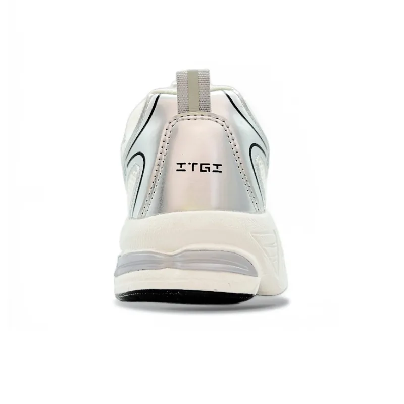 ITGI Breathable Low Top Casual Running Shoes Unisex Silver Gray-4