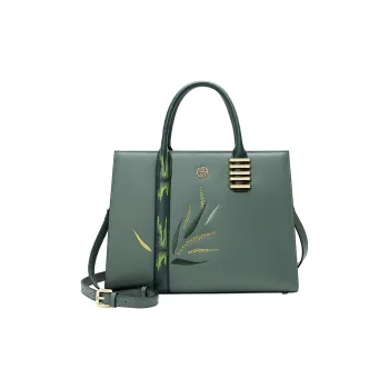 Ancient Yi Xi Cow Leather Shoulder Bag, Crossbody Bag, Handbag Women's Spruce Green