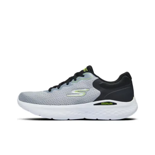 Skechers Go Run Lite Low Top Running Shoes Men's Black Gray