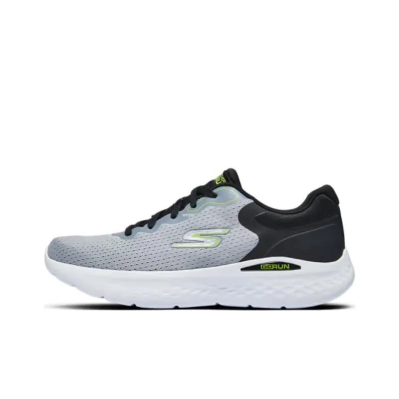Skechers Go Run Lite Low Top Running Shoes Men's Black Gray-0