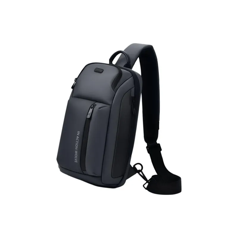 SEPTWOLVES Fabric Sling Bag, Fanny Pack, Shoulder Bag, Crossbody Bag Regular Men's Black-1