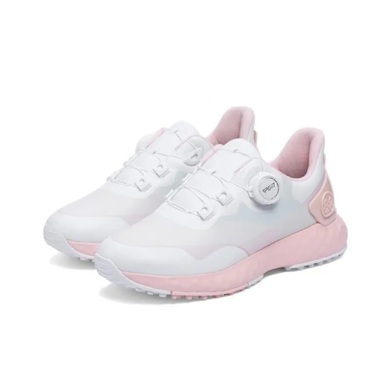 PGM Water-Resistant Height Increasing Low-Top Golf Shoes Women's Butterfly Color Pink-1