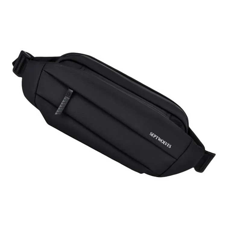 SEPTWOLVES Fabric Sling Bag, Fanny Pack, Crossbody Bag Regular Men's Black-4
