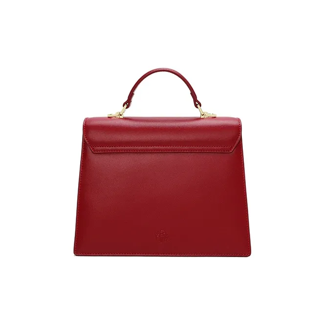 Ancient Yi Xi Cow Leather Crossbody Handbags Women's Rogue Red-2