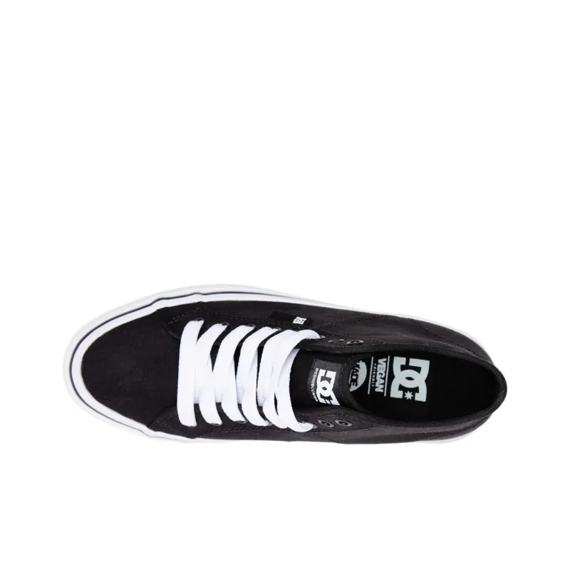 DC Shoes High Top Canvas Shoes Women's Black White-4