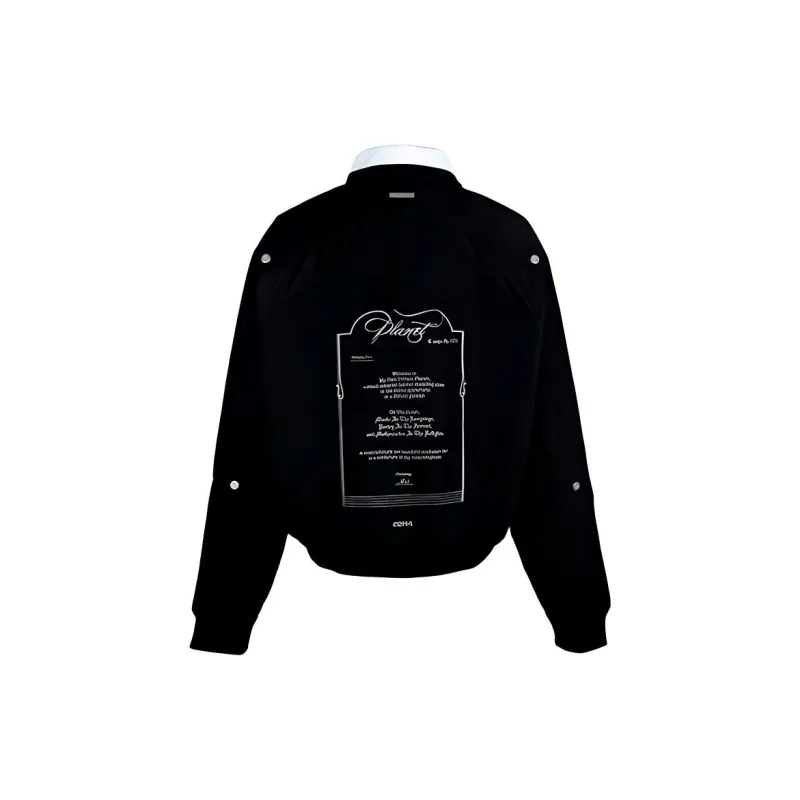 C2H4 My Own Private Planet Intervein Panelled Bomber Jacket-1