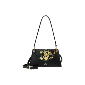 Ancient Yi Xi Cow Leather Cheongsam Shoulder Bag Women's Black