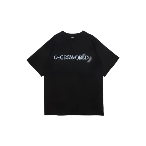 0-CROWORLD T-Shirts Men Black