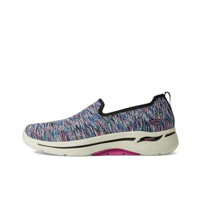 Skechers Go Walk Arch Fit Vivid Durable Breathable Low-Top Casual Shoes Men's Black Multicolor-0
