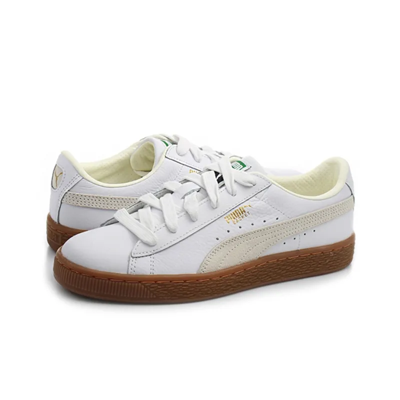 PUMA Basket Classic Rubber Retro Low Top Casual Skate Shoes Unisex White-2