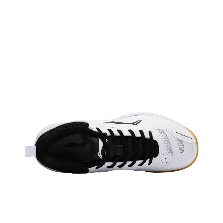 LiNing Feather Cushioning, Slip Resistant, Abrasion Resistant, Breathable Low Top Badminton Shoes Unisex White Black-4