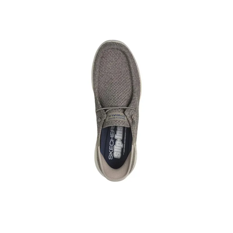 Skechers Slip Ins Durable Breathable Low Top Casual Shoes Men's Taupe-3