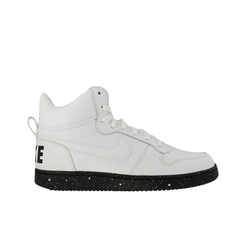 Nike Court Borough Mid White Black Speckled Sole-1