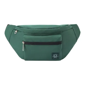 SEM/R Fabric Fanny Pack Crossbody Bag Sling Bag Small Size Unisex Medium Green/khaki/black