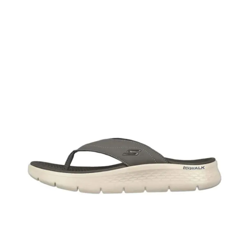 Skechers ON THE GO Rubber Sole Massage Flip Flops Men's Gray Brown-0