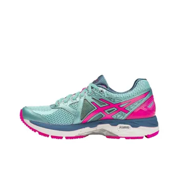 Asics GT-2000 4 Wear-Resistant Low-Top Running Shoes Women's Blue Pink 2A/2E Width