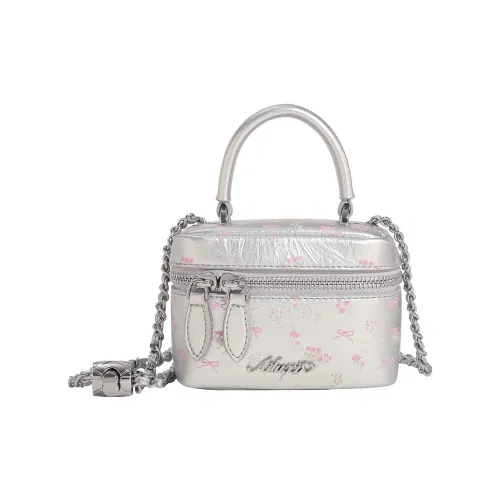 AILUXI Crossbody Bags Crystal Pink Silver